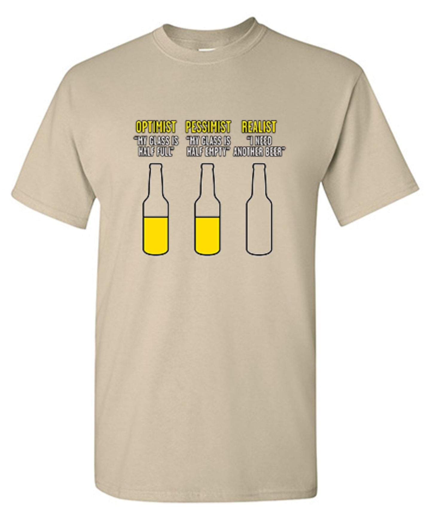 Funny T-Shirts design "Optimist Pessimist Realist T-Shirt"