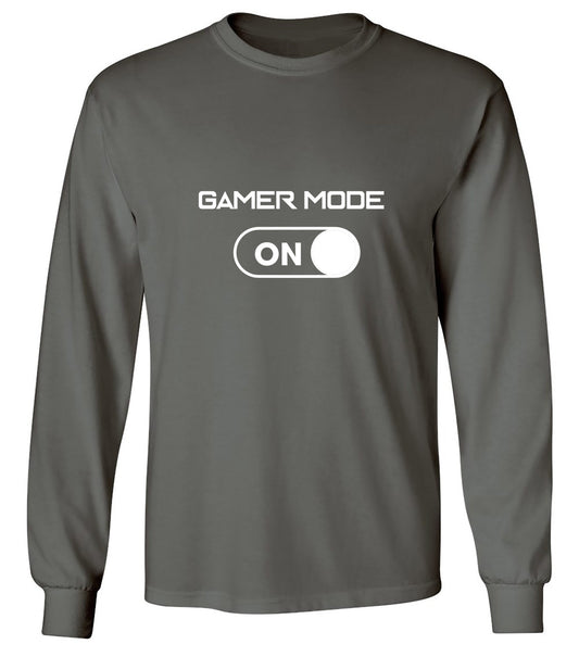 Funny T-Shirts design "Gamer Mode On - Long Sleeve"