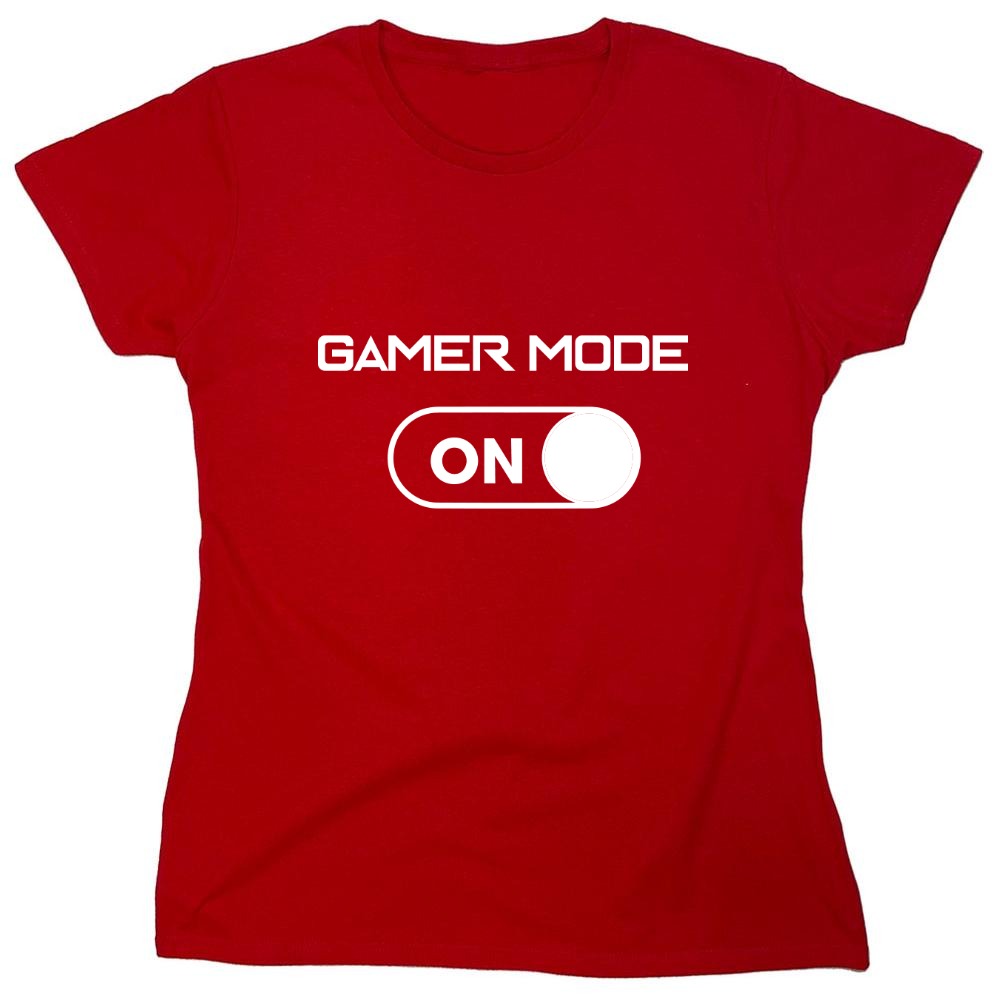 Funny T-Shirts design "Gamer Mode On - Womens"