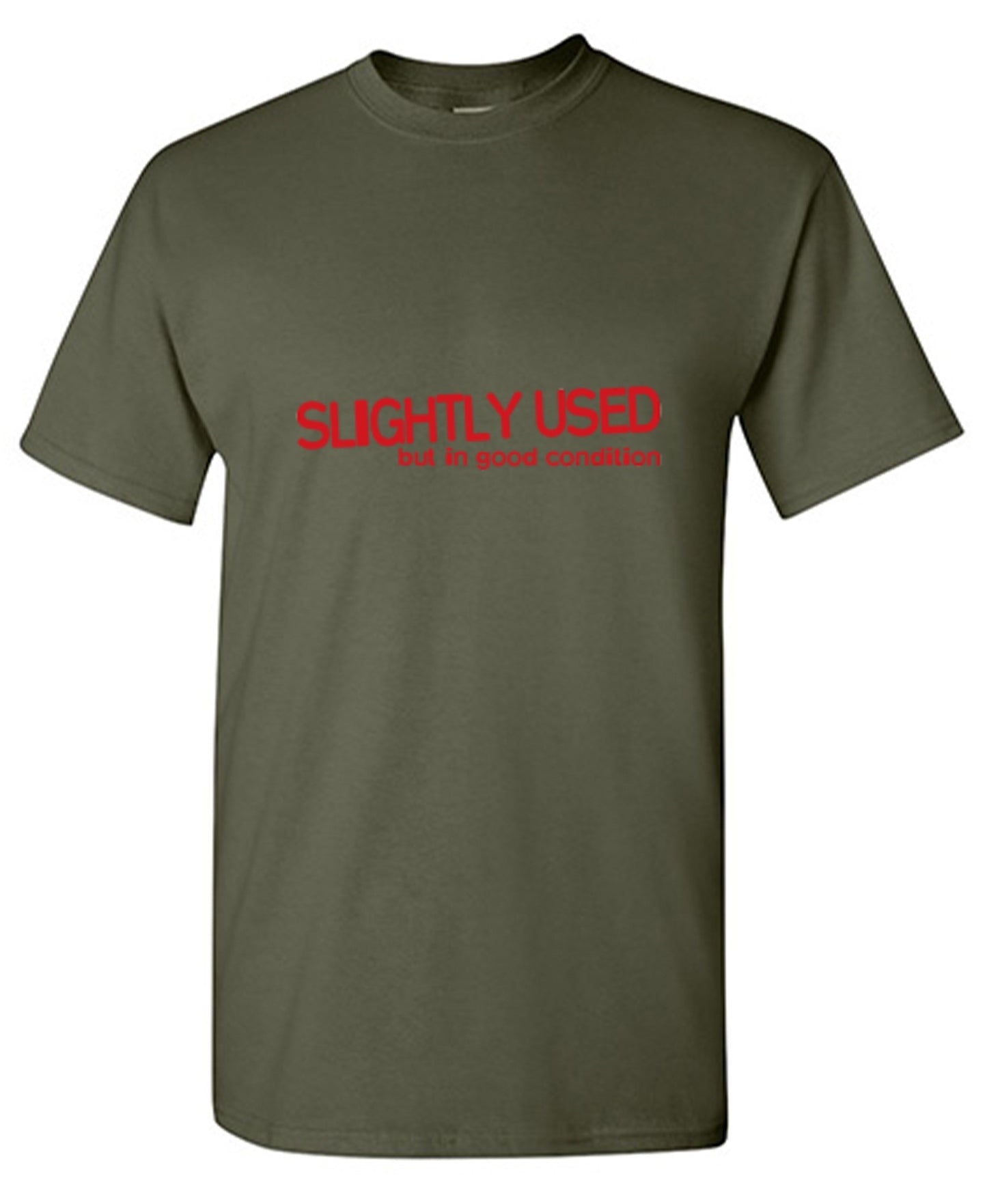 Funny T-Shirts design "Slightly Used But In Good Condition - Ring Spun Tee"