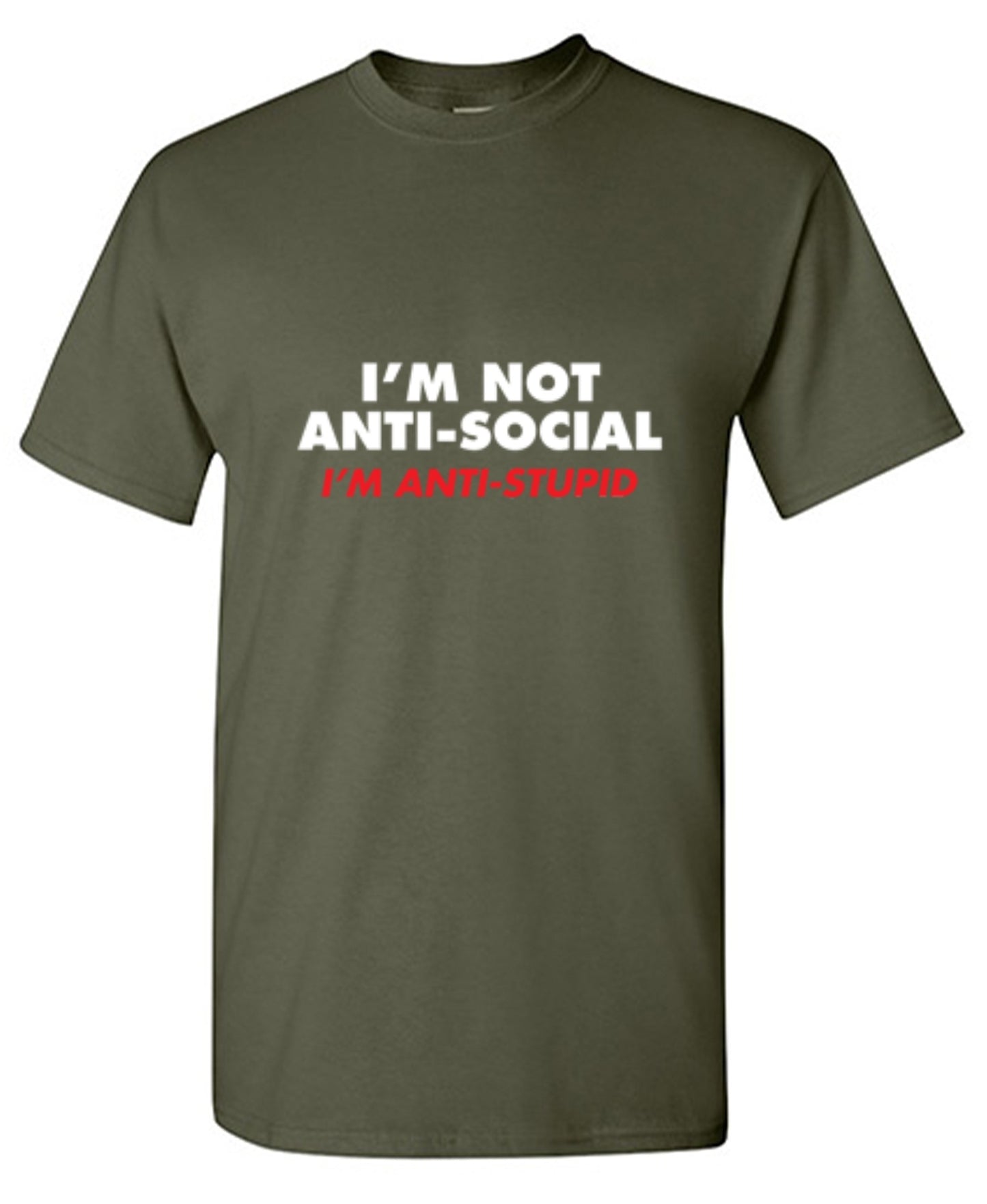 Funny T-Shirts design "I'm not Anti-Social I'm Anti-Stupid - Youth"