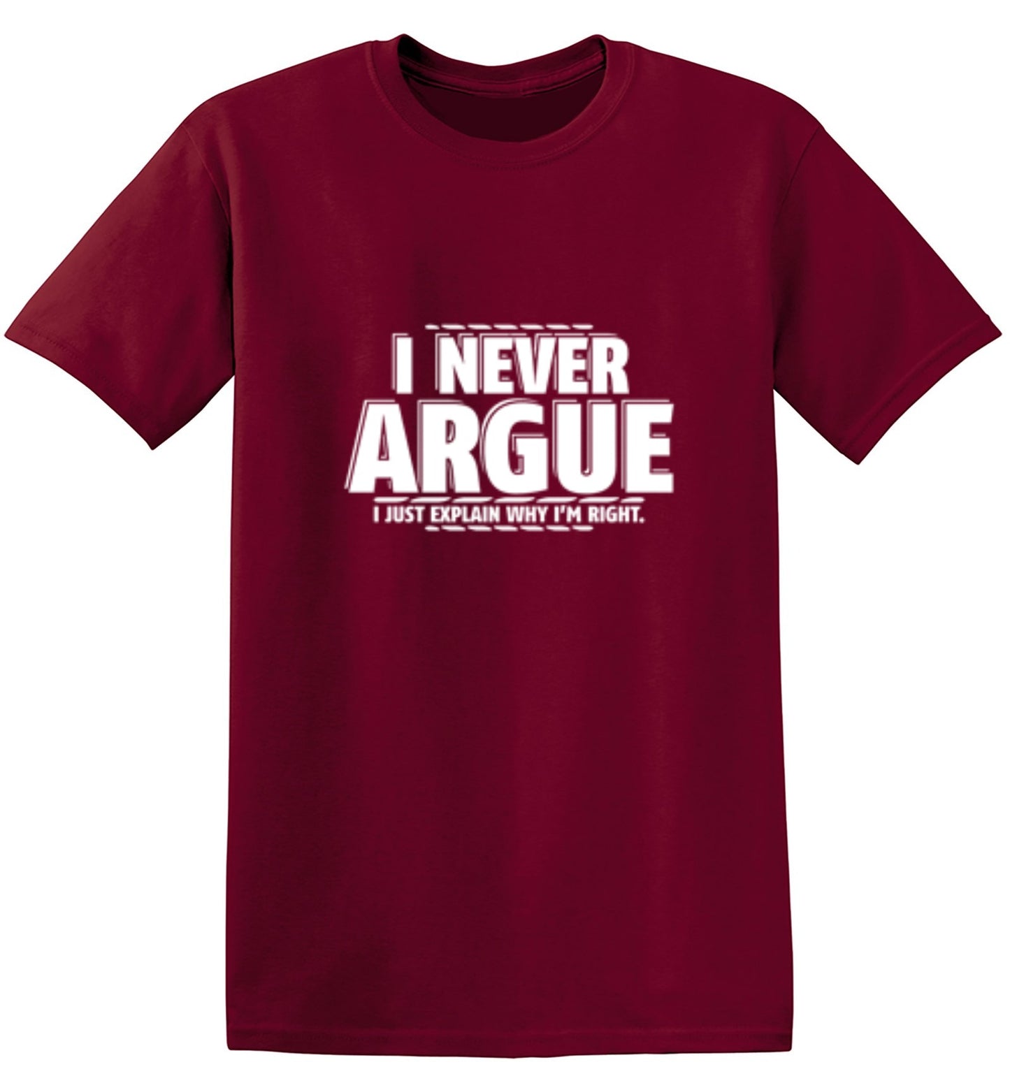 Funny T-Shirts design "I Never Argue I Just Explain Why I'm Right"