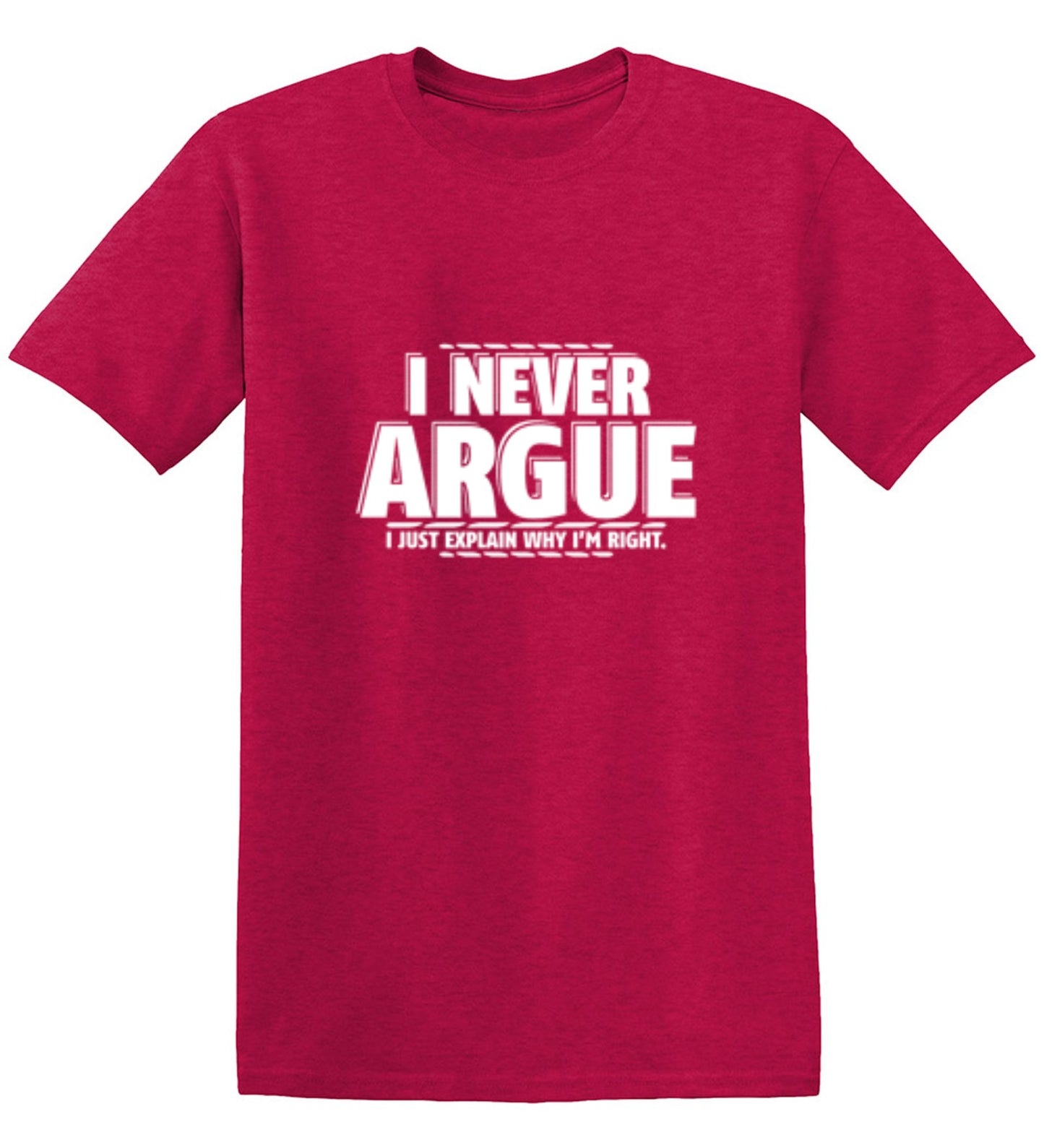 Funny T-Shirts design "I Never Argue I Just Explain Why I'm Right"