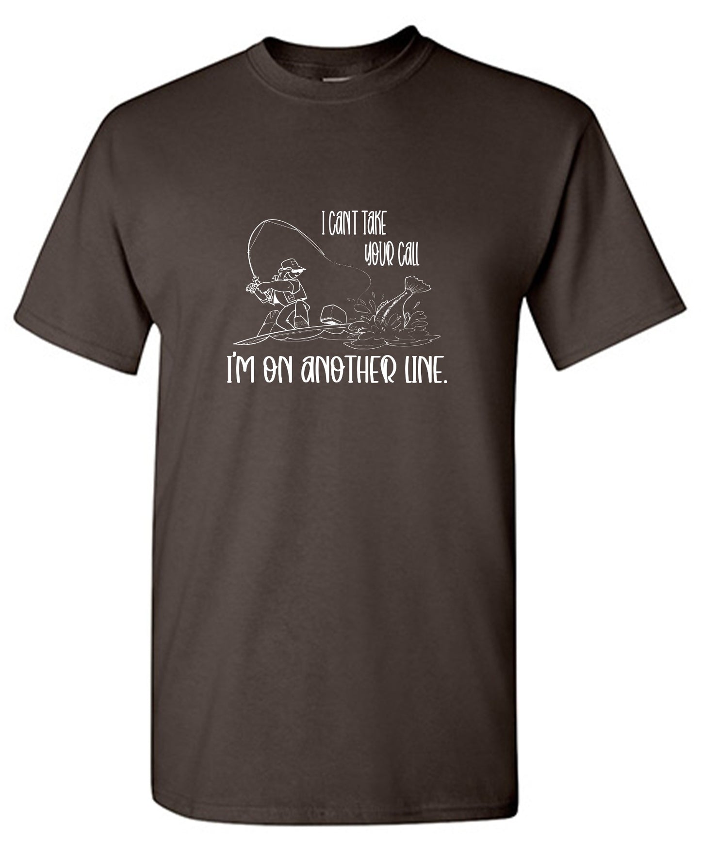 Funny T-Shirts design "I Can't Take Your Call - Ring Spun Tee"