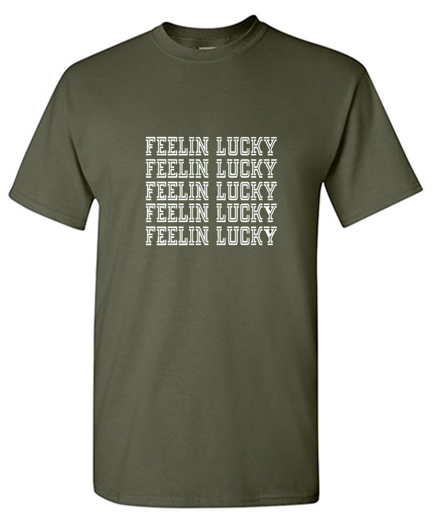Funny T-Shirts design "FEELIN LUCKY"