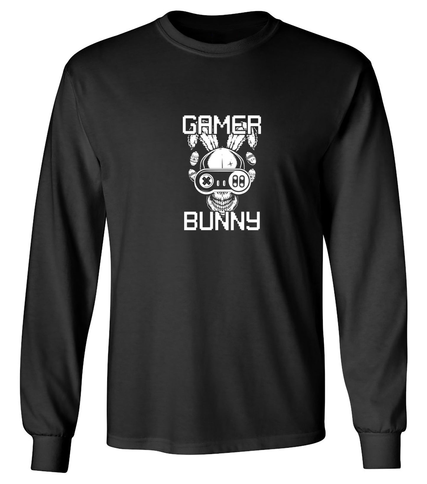 Funny T-Shirts design "GAMER BUNNY - Long Sleeve"