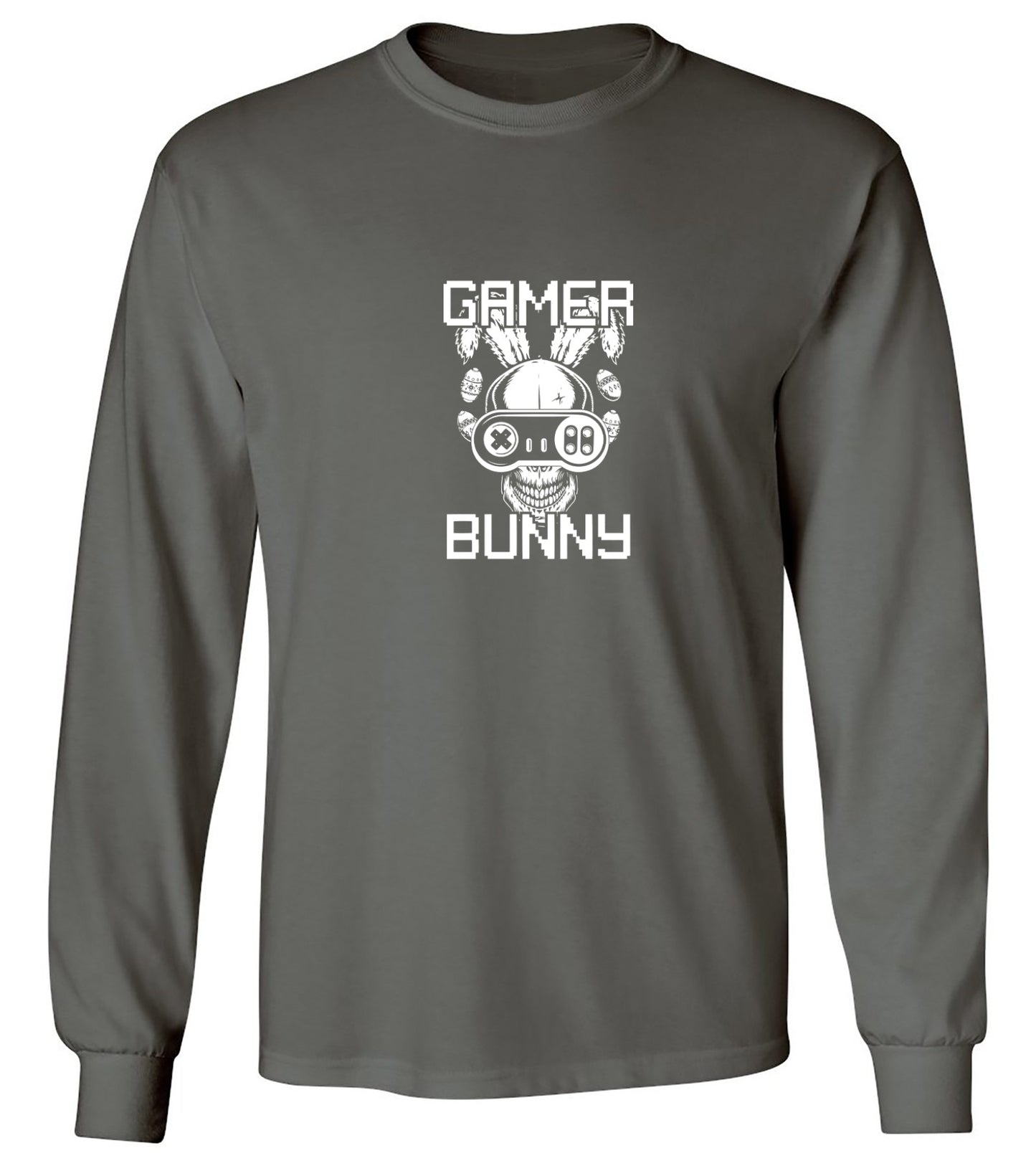 Funny T-Shirts design "GAMER BUNNY - Long Sleeve"