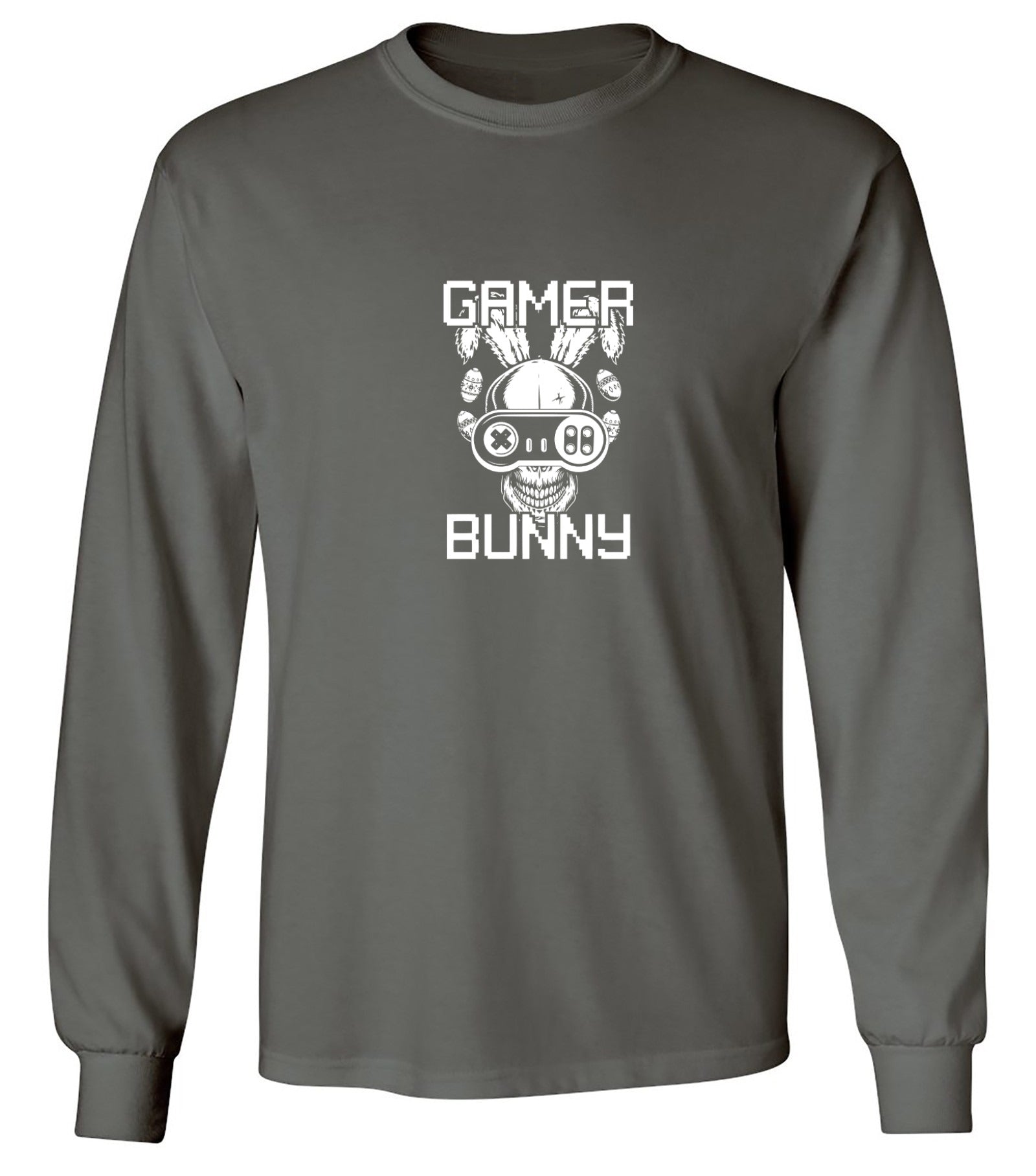 Funny T-Shirts design "GAMER BUNNY - Long Sleeve"
