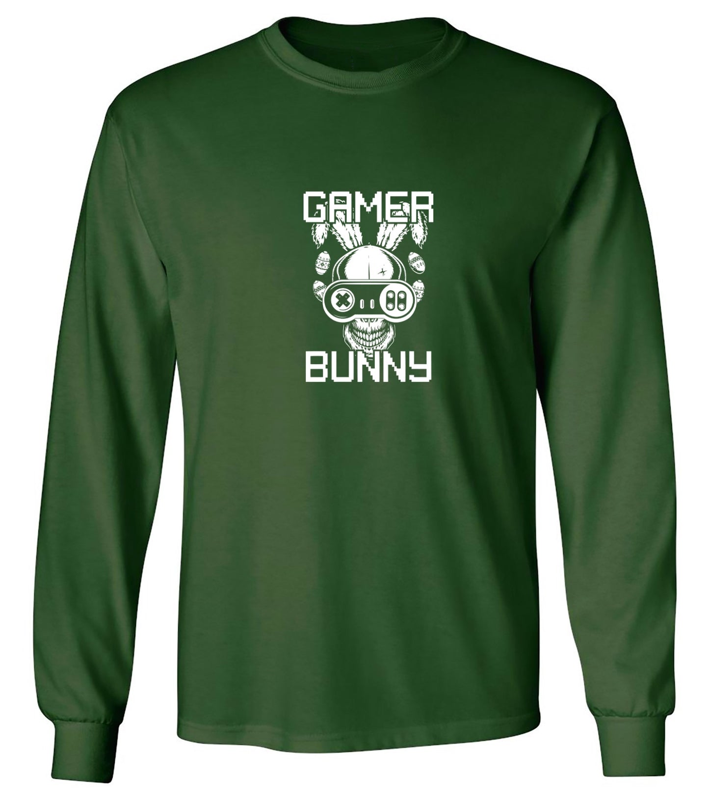 Funny T-Shirts design "GAMER BUNNY - Long Sleeve"