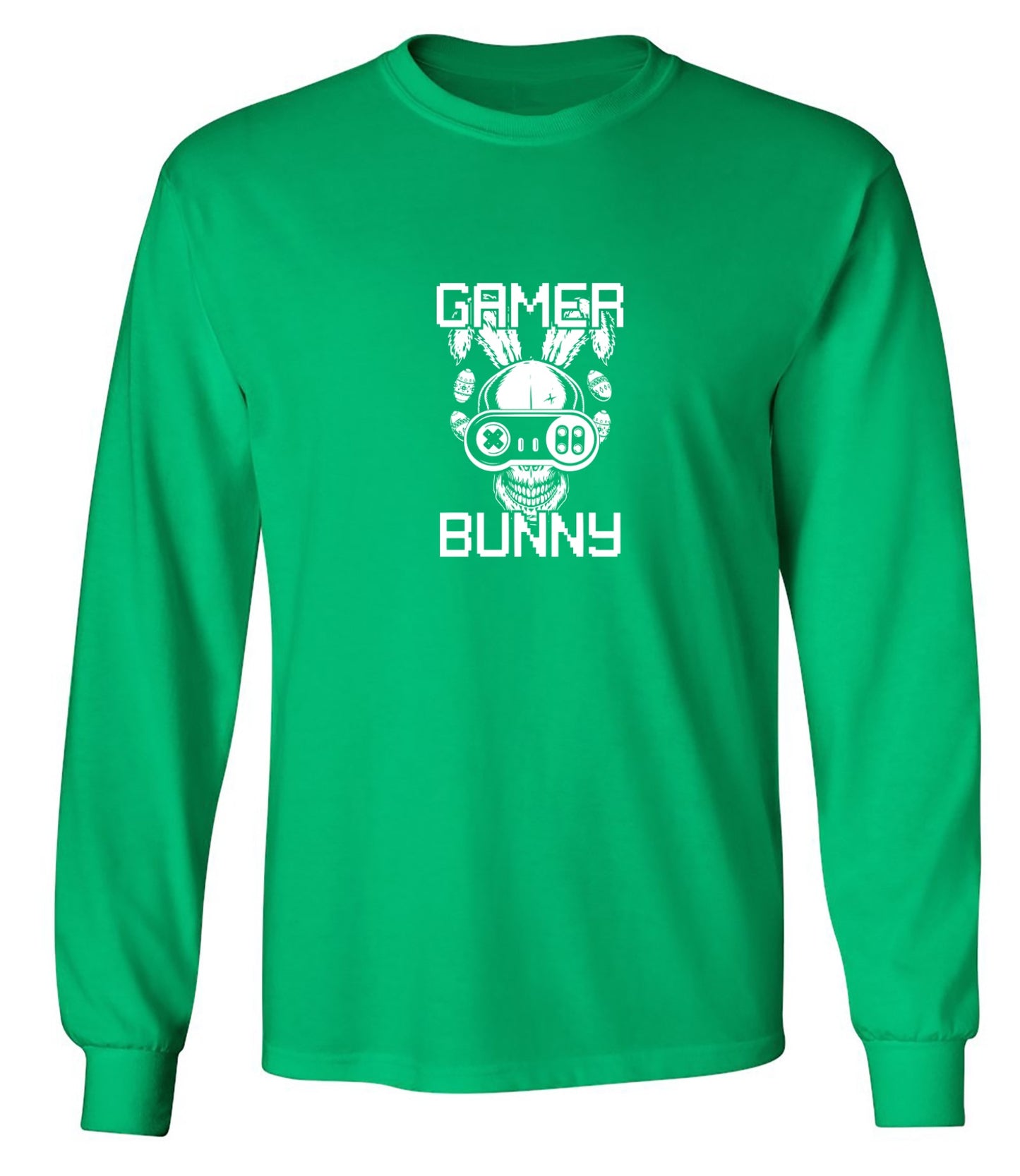 Funny T-Shirts design "GAMER BUNNY - Long Sleeve"