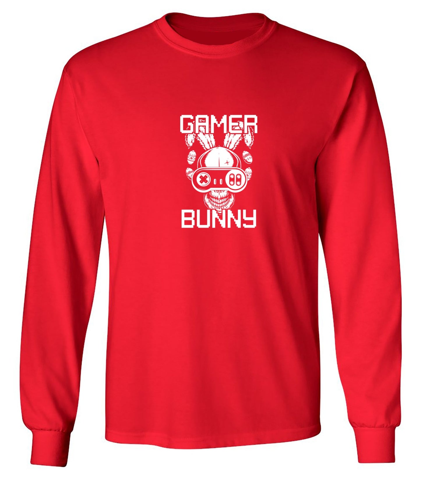 Funny T-Shirts design "GAMER BUNNY - Long Sleeve"