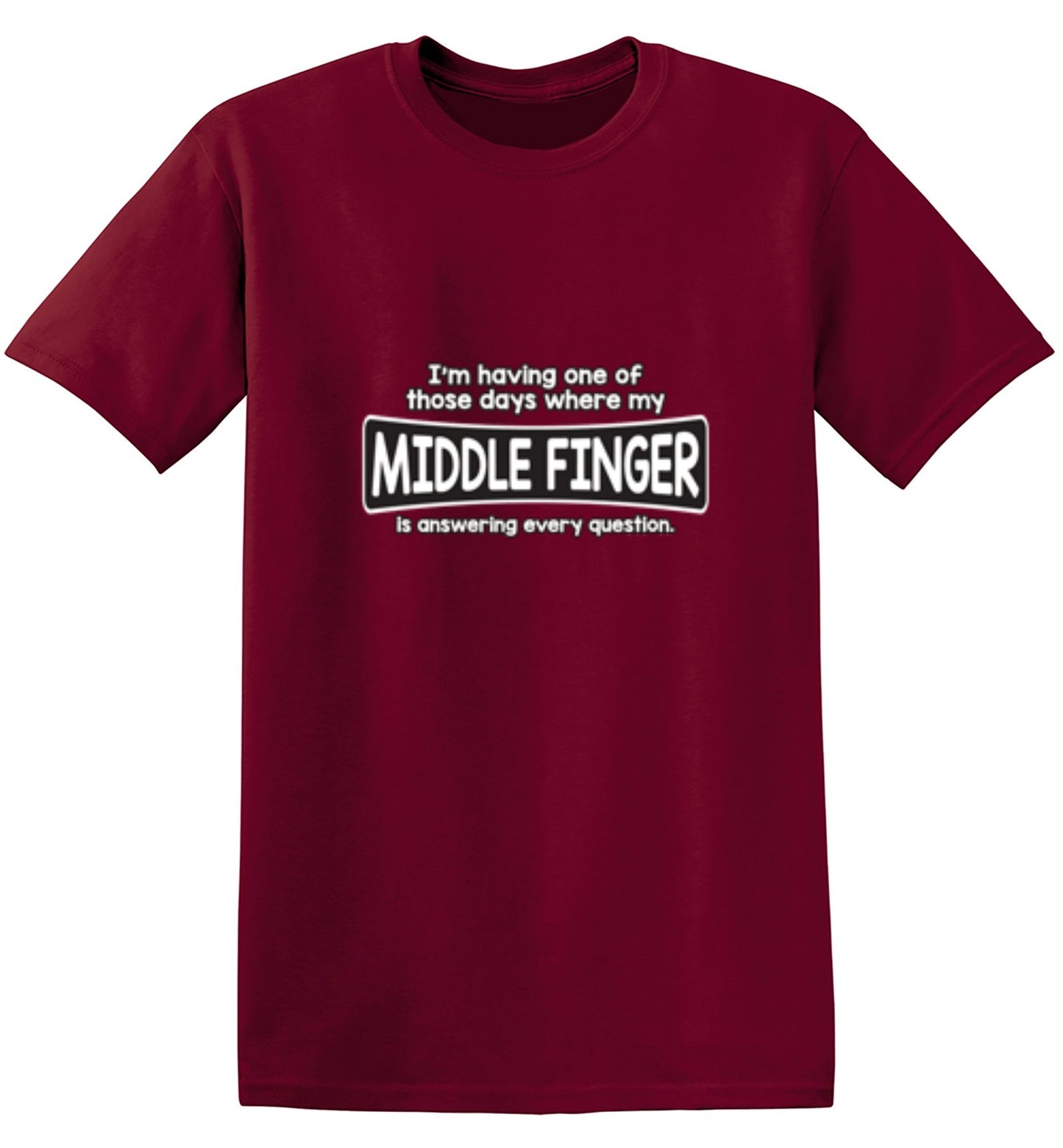 Funny T-Shirts design "I'm Having One Of Those Days Where My Middle Finger"