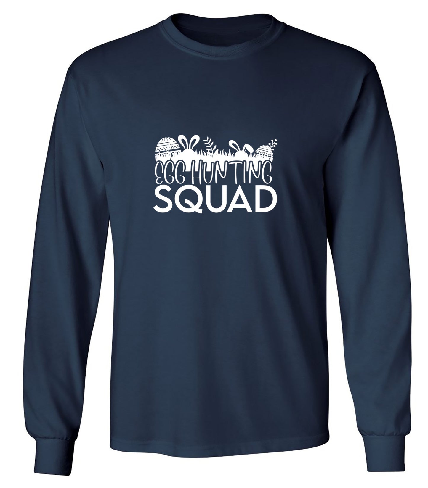 Funny T-Shirts design "Egg Hunting Squad - Long Sleeve"