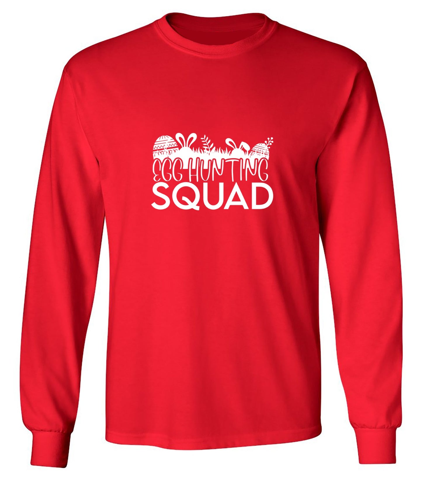 Funny T-Shirts design "Egg Hunting Squad - Long Sleeve"