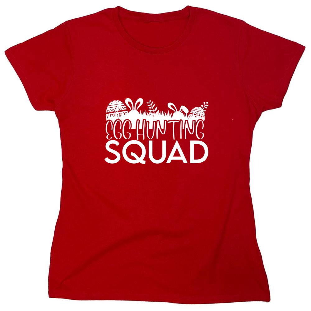 Funny T-Shirts design "Egg Hunting Squad - Womens"
