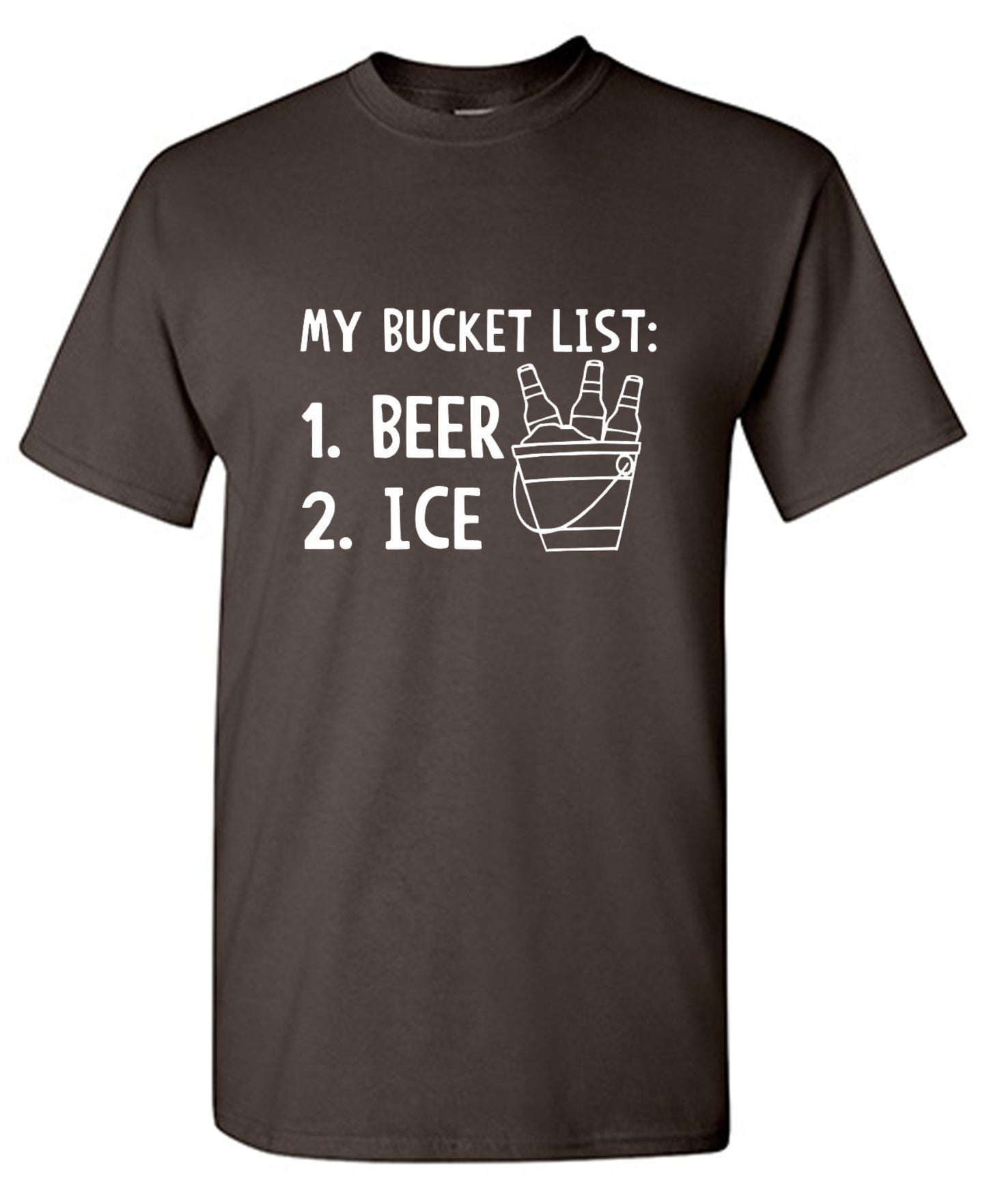 Funny T-Shirts design "My Bucket List Beer Ice T-Shirt - Tall Tee"