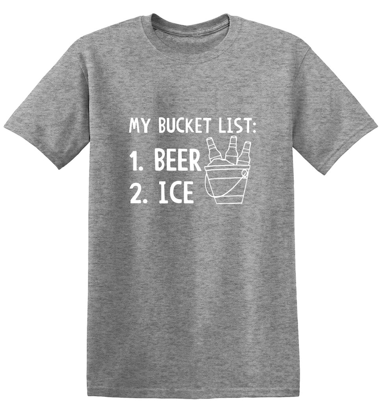 Funny T-Shirts design "My Bucket List Beer Ice T-Shirt - Tall Tee"