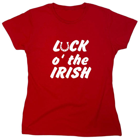 Funny T-Shirts design "LUCK IRISH - Womens"