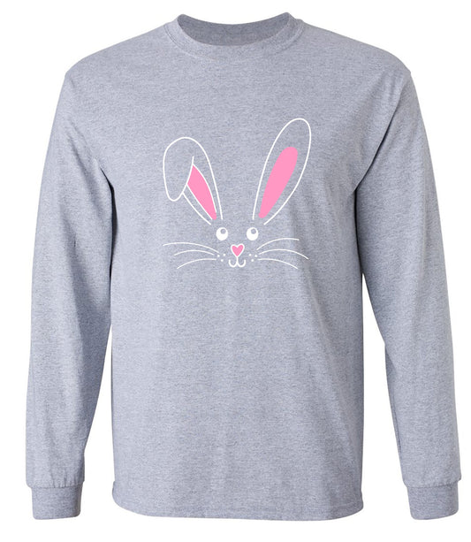 Funny T-Shirts design "Cute Bunny Shirt - Long Sleeve"