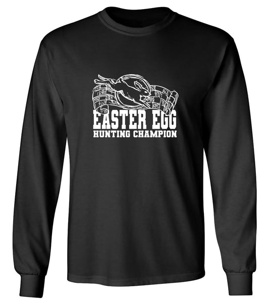 Funny T-Shirts design "Easter Egg Hunting Champion - Long Sleeve"