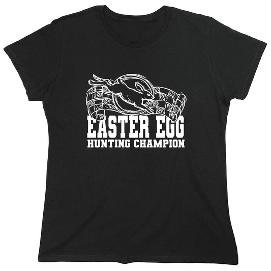 Funny T-Shirts design "Easter Egg Hunting Champion - Womens"