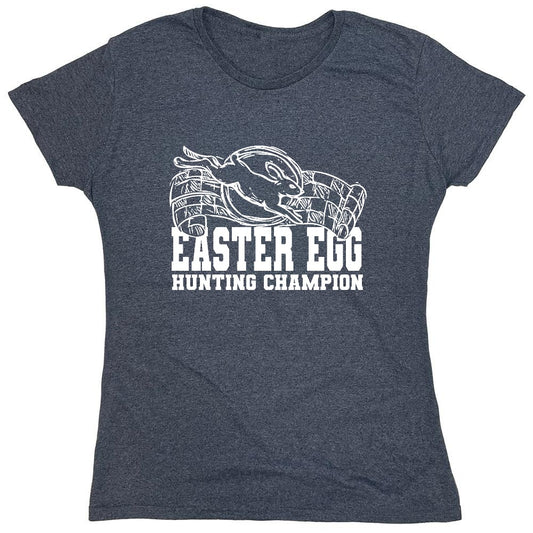 Funny T-Shirts design "Easter Egg Hunting Champion - Womens"