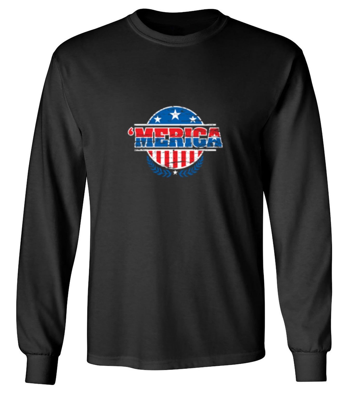 Funny T-Shirts design "MERICA! Patriotic T-Shirt! - Long Sleeve"