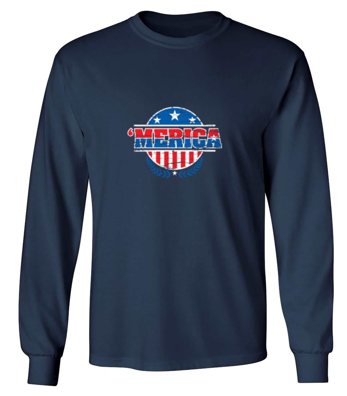 Funny T-Shirts design "MERICA! Patriotic T-Shirt! - Long Sleeve"