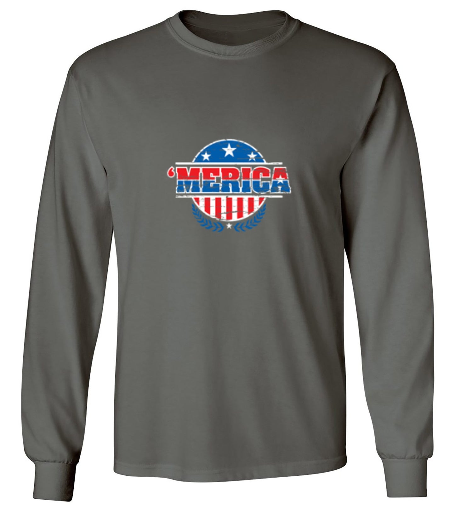 Funny T-Shirts design "MERICA! Patriotic T-Shirt! - Long Sleeve"