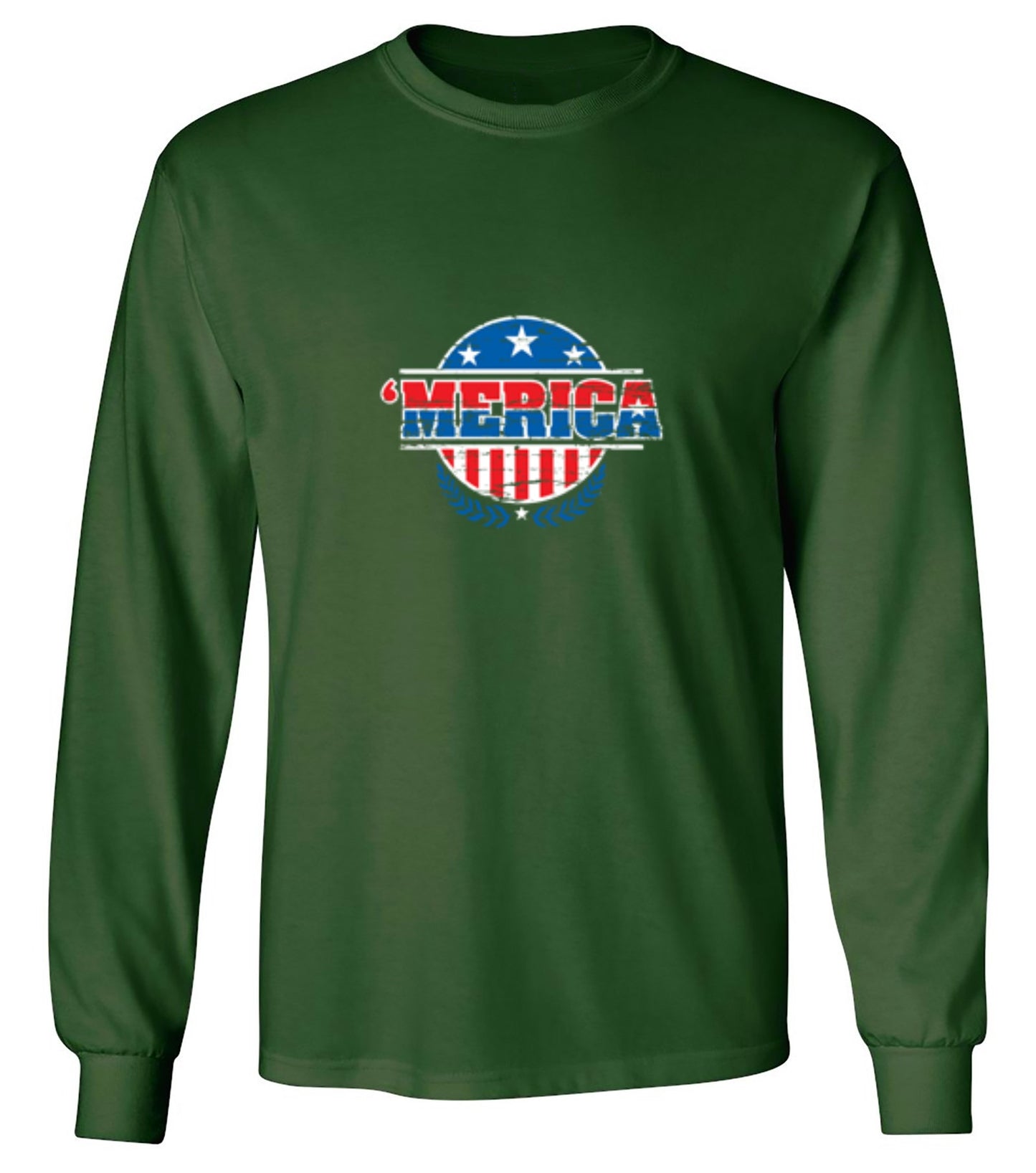 Funny T-Shirts design "MERICA! Patriotic T-Shirt! - Long Sleeve"