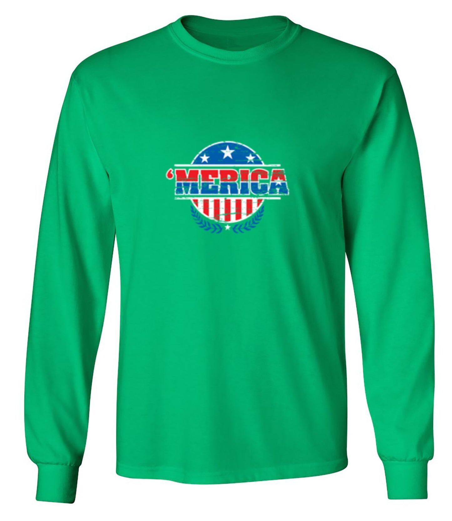Funny T-Shirts design "MERICA! Patriotic T-Shirt! - Long Sleeve"