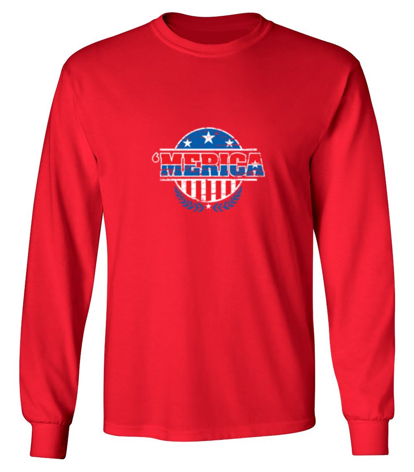 Funny T-Shirts design "MERICA! Patriotic T-Shirt! - Long Sleeve"
