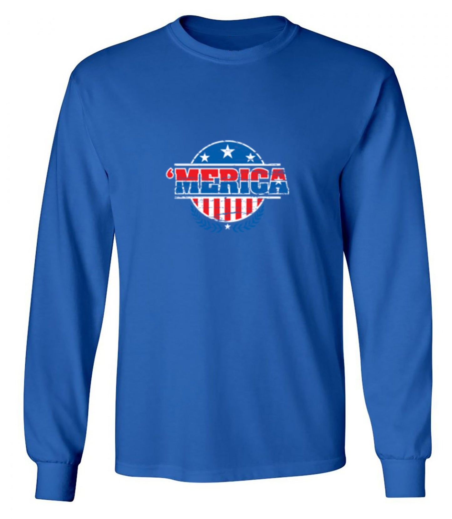 Funny T-Shirts design "MERICA! Patriotic T-Shirt! - Long Sleeve"