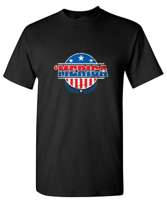 Funny T-Shirts design "MERICA! Patriotic T-Shirt!"