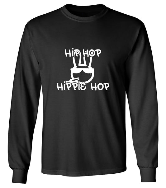 Funny T-Shirts design "Hip Hop Hippie Hop - Long Sleeve"