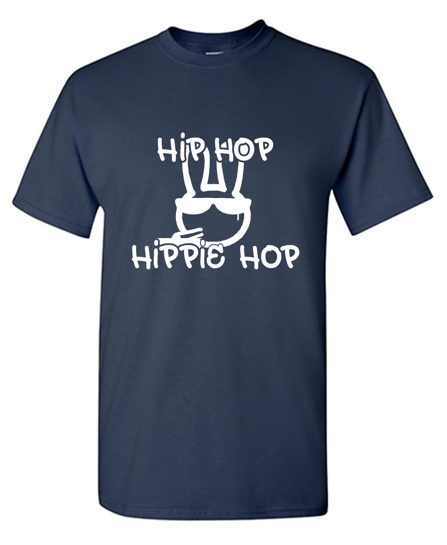 Funny T-Shirts design "Hip Hop Hippie Hop - Ring Spun Tee"