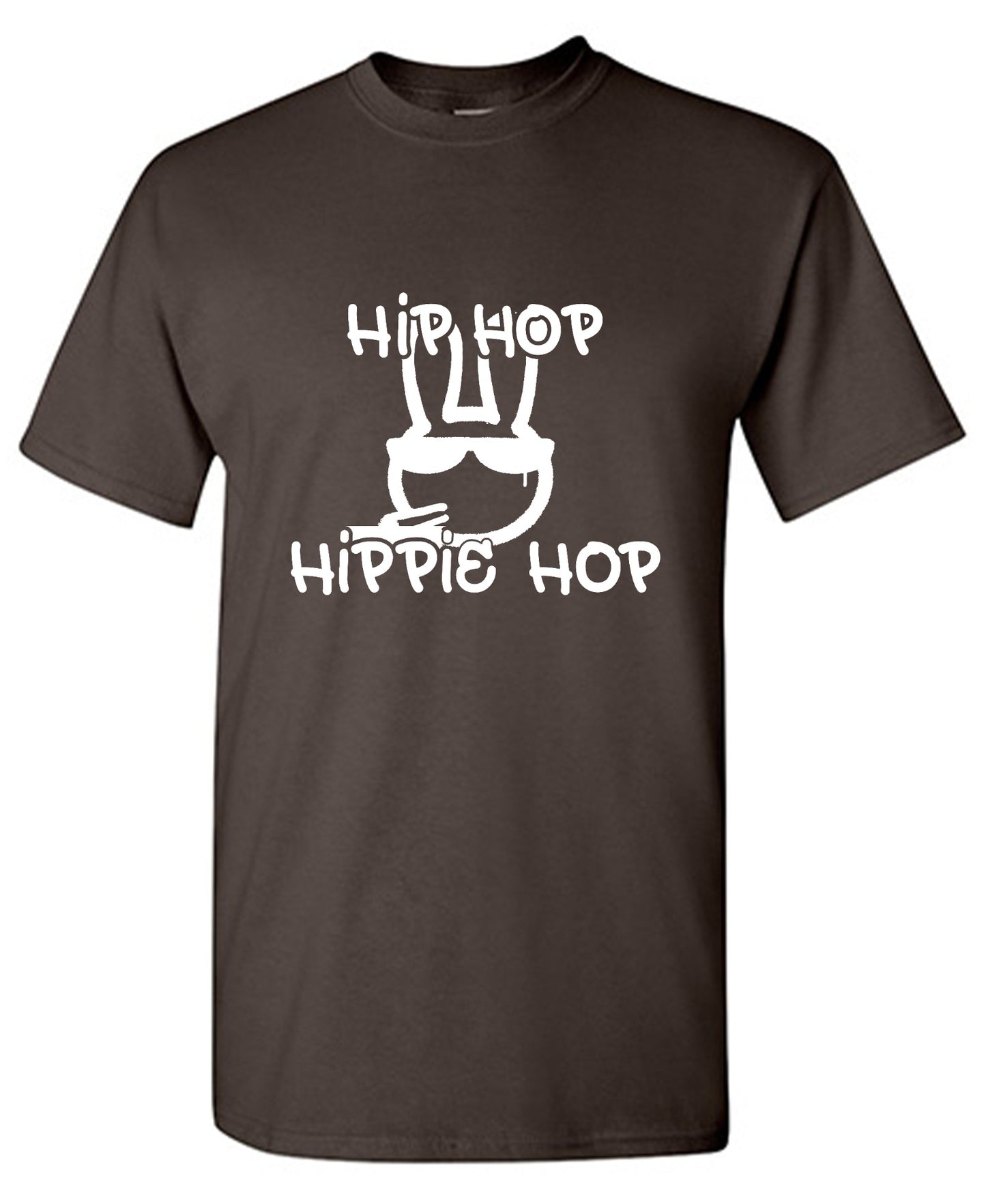 Funny T-Shirts design "Hip Hop Hippie Hop - Ring Spun Tee"