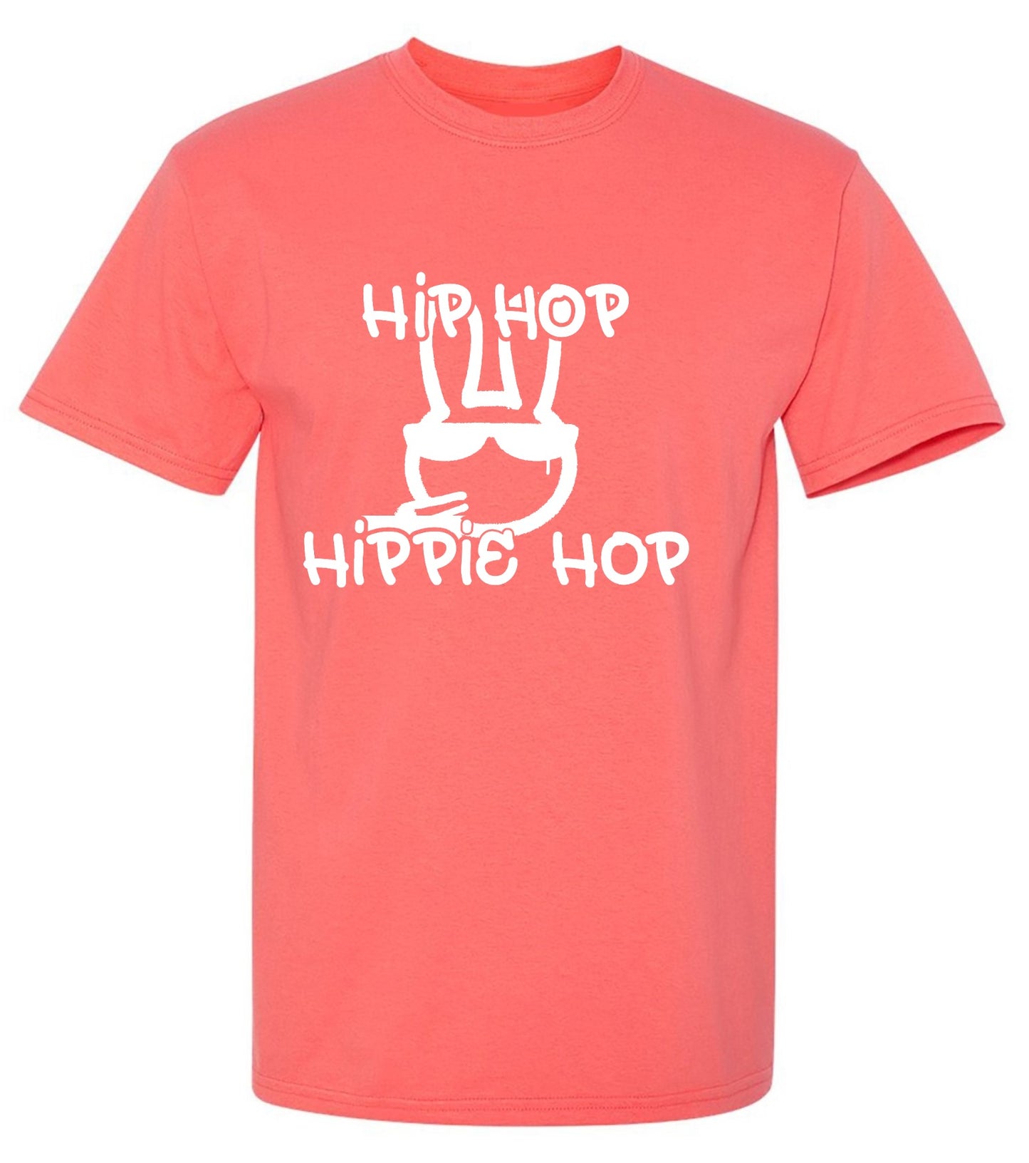 Funny T-Shirts design "Hip Hop Hippie Hop - Ring Spun Tee"