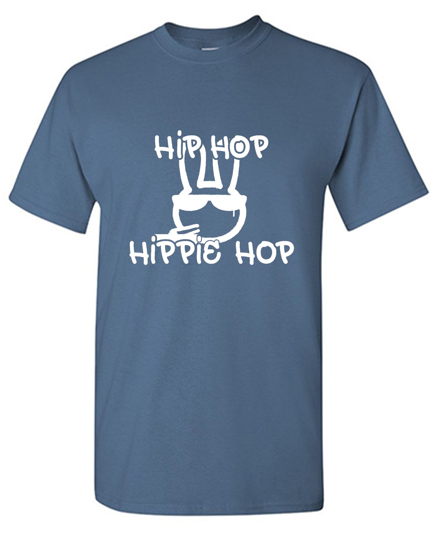 Funny T-Shirts design "Hip Hop Hippie Hop - Ring Spun Tee"