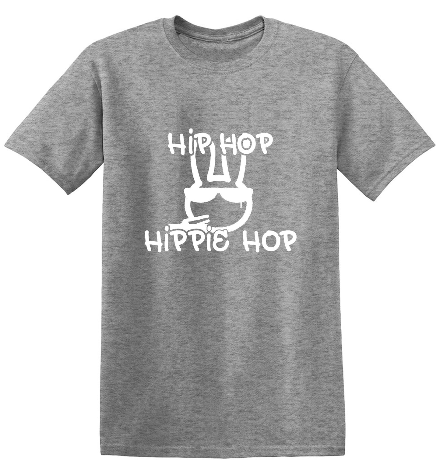 Funny T-Shirts design "Hip Hop Hippie Hop - Ring Spun Tee"