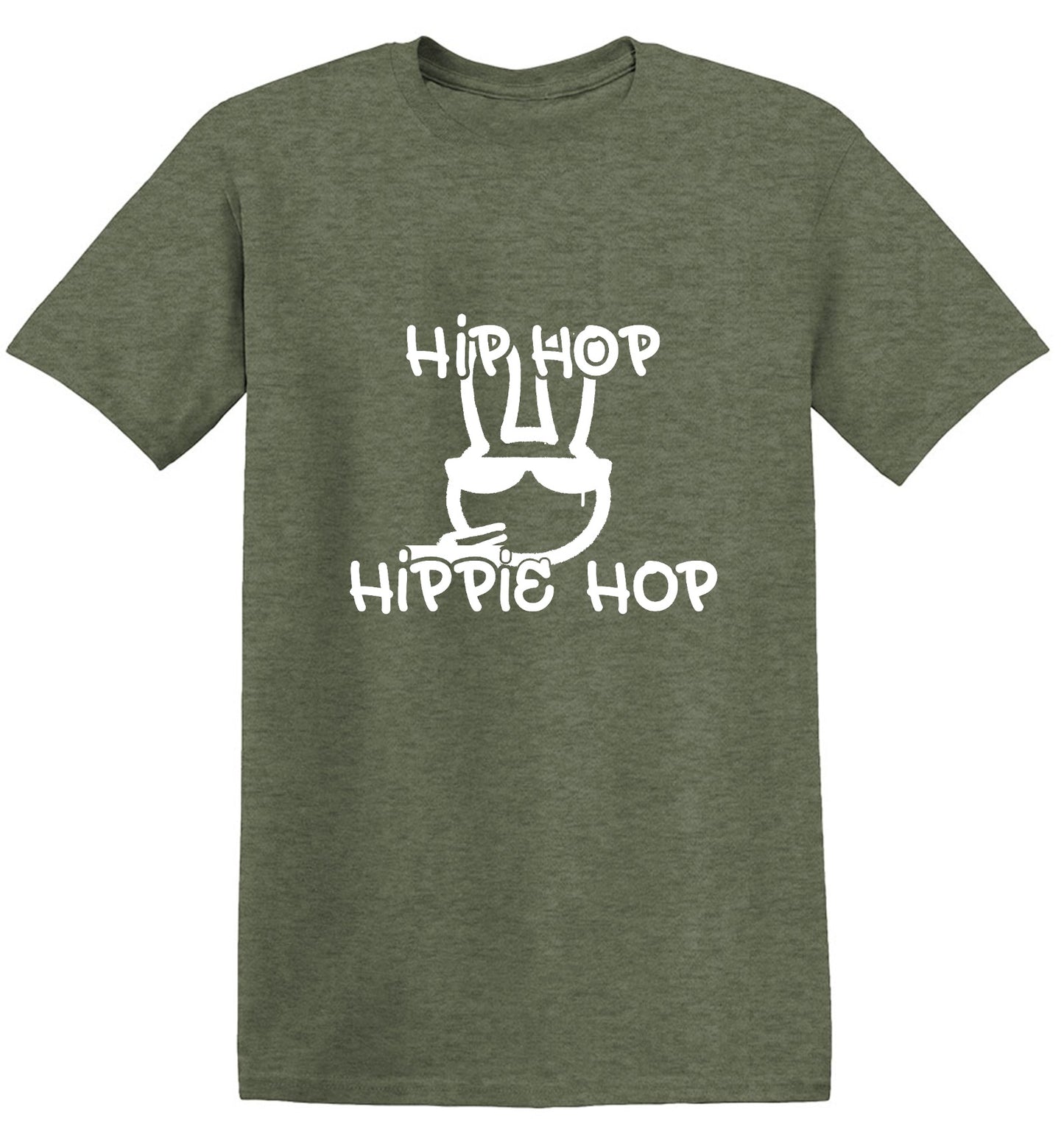 Funny T-Shirts design "Hip Hop Hippie Hop - Ring Spun Tee"