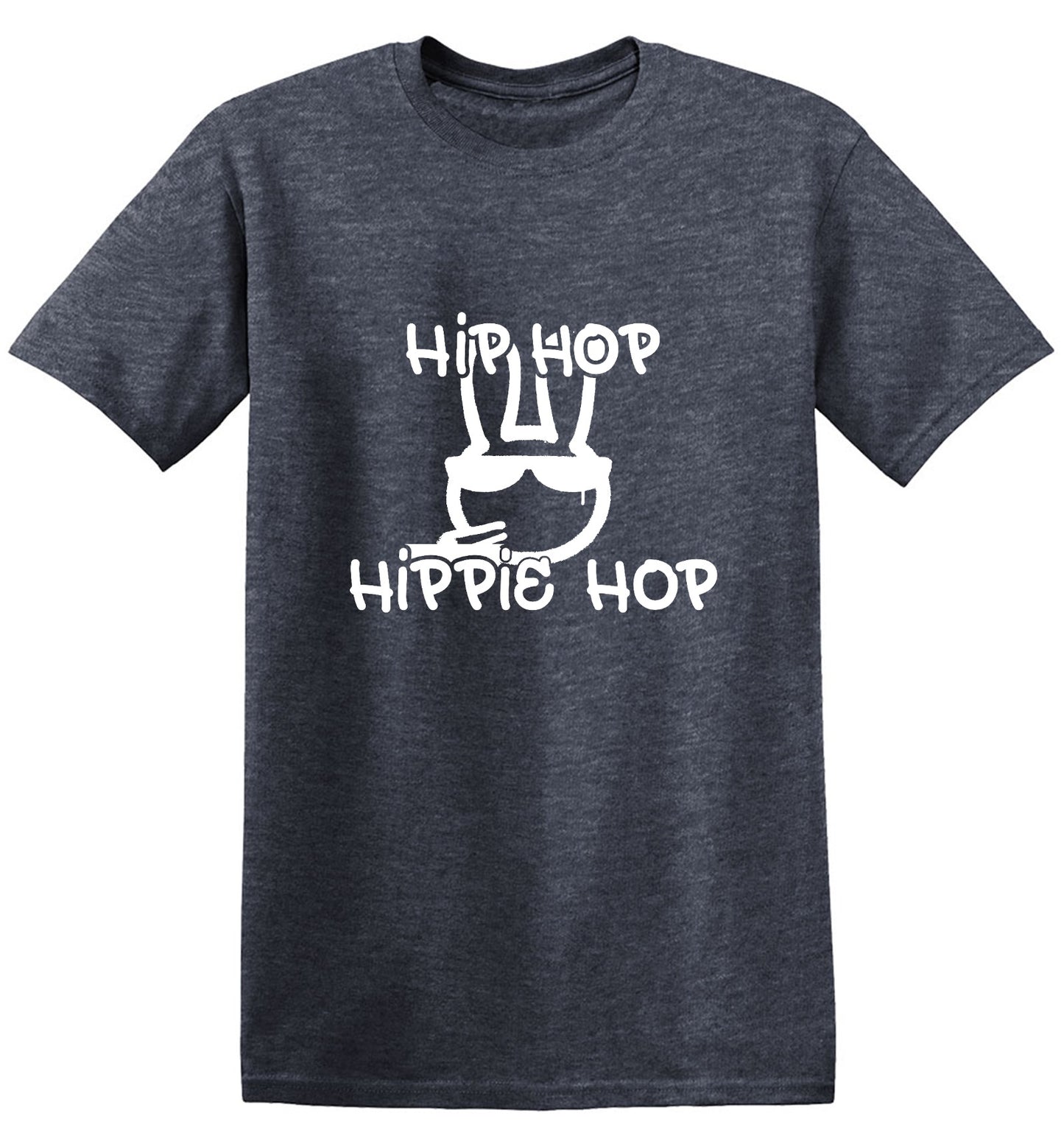 Funny T-Shirts design "Hip Hop Hippie Hop - Ring Spun Tee"