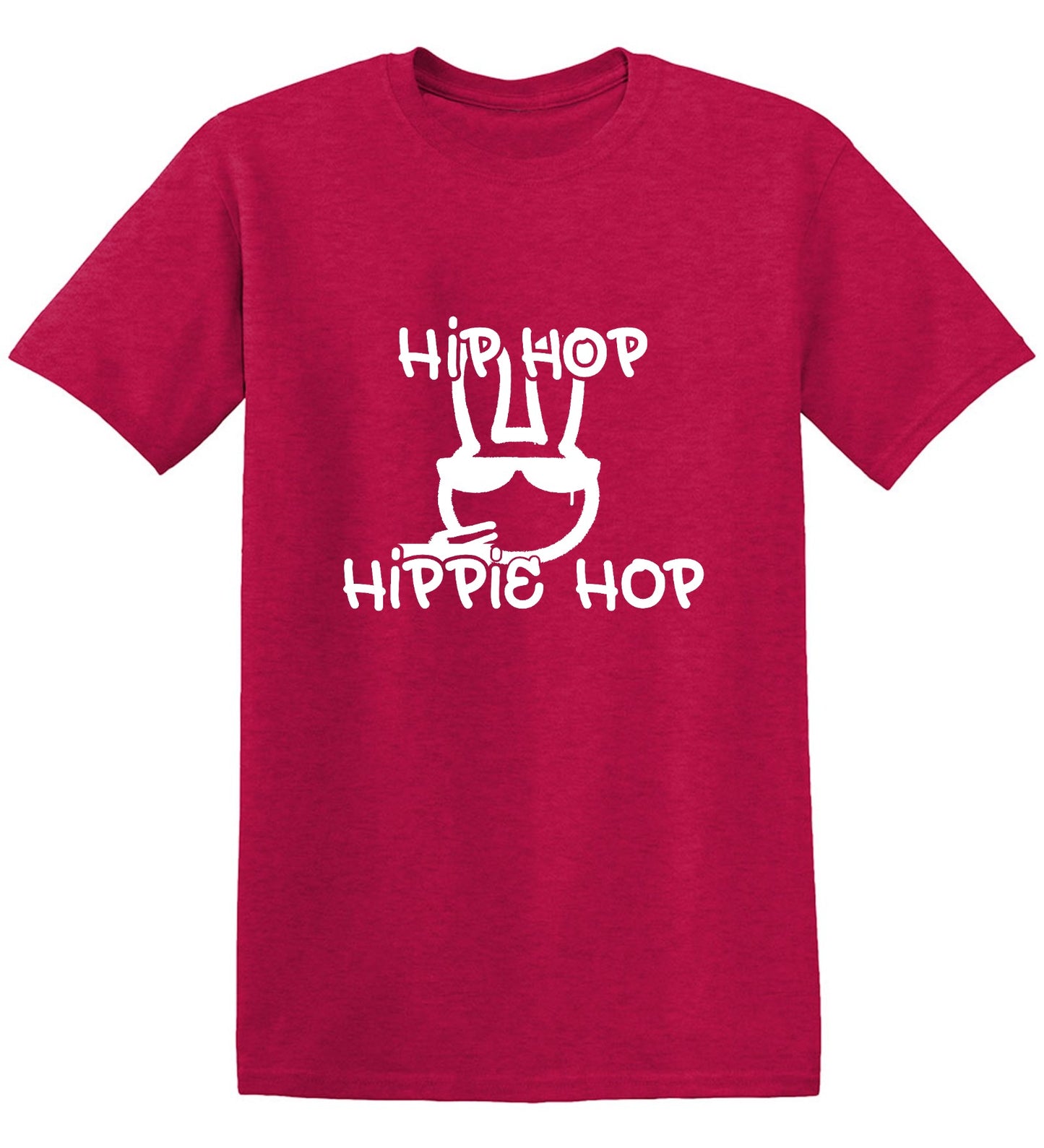 Funny T-Shirts design "Hip Hop Hippie Hop - Ring Spun Tee"
