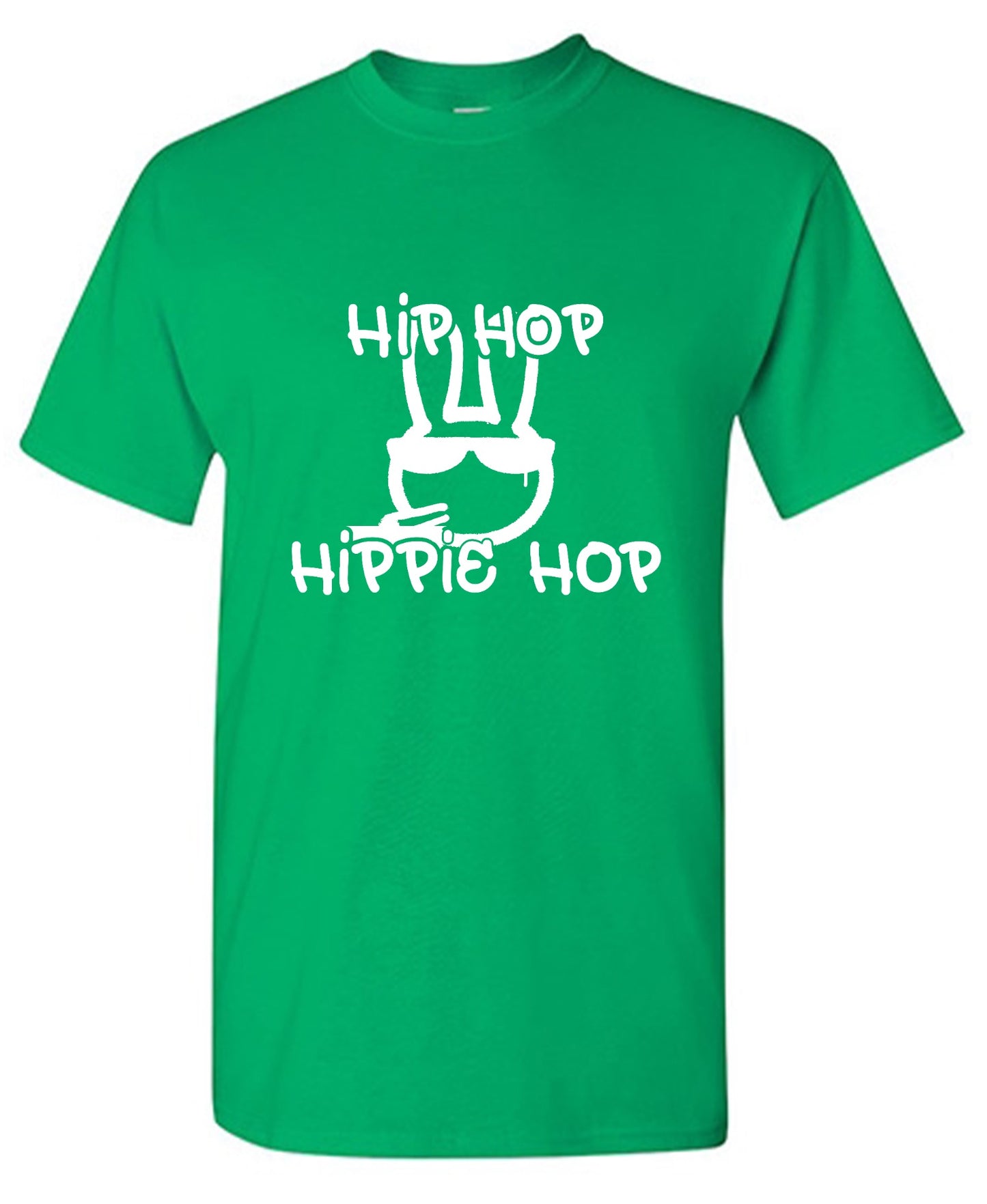 Funny T-Shirts design "Hip Hop Hippie Hop - Ring Spun Tee"