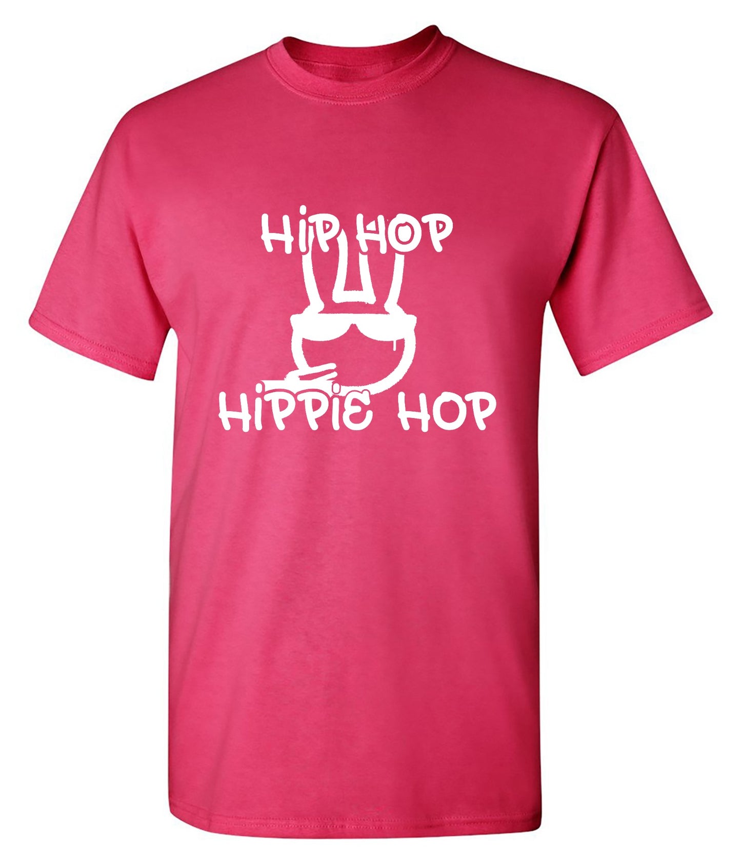 Funny T-Shirts design "Hip Hop Hippie Hop - Ring Spun Tee"