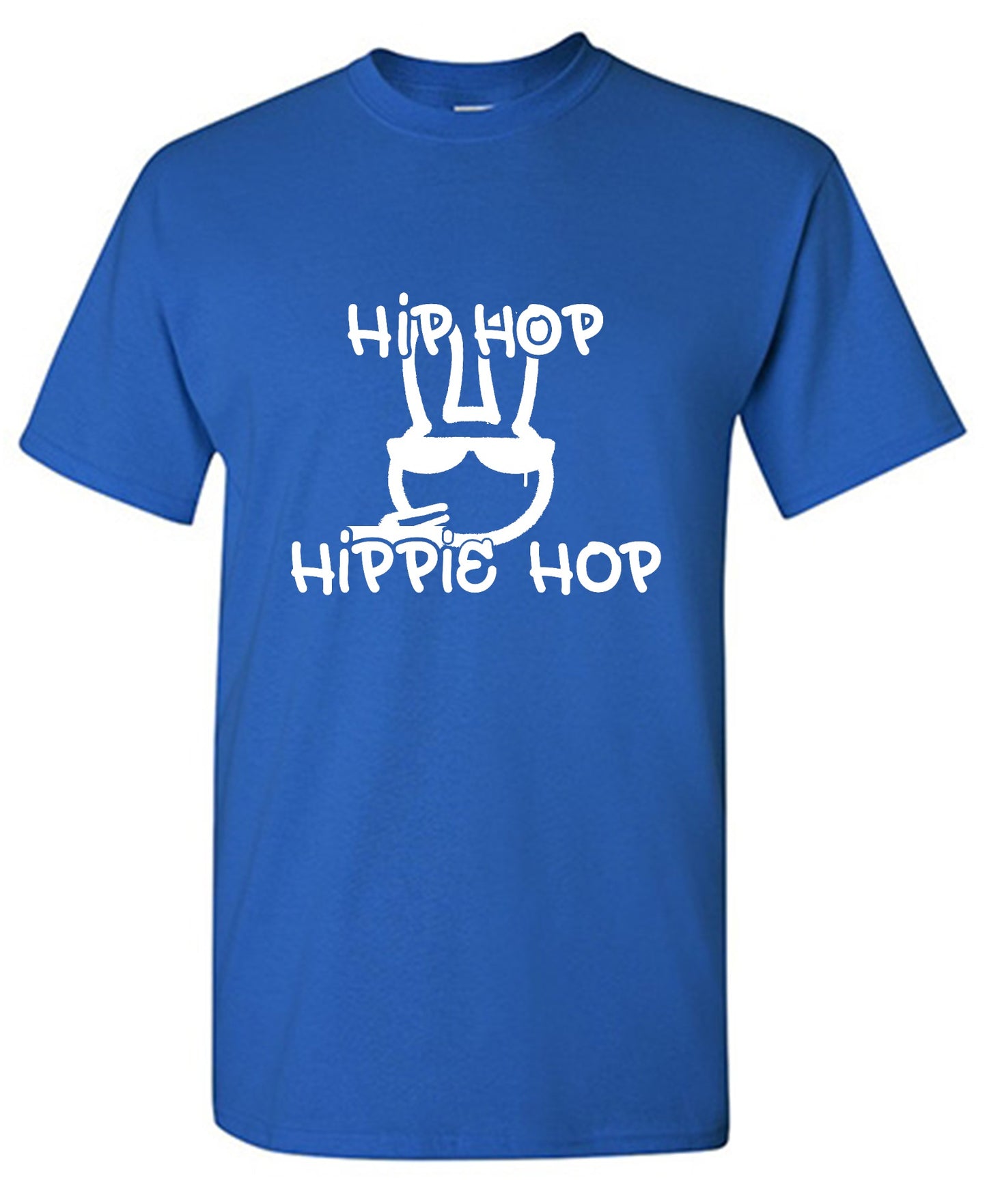 Funny T-Shirts design "Hip Hop Hippie Hop - Ring Spun Tee"
