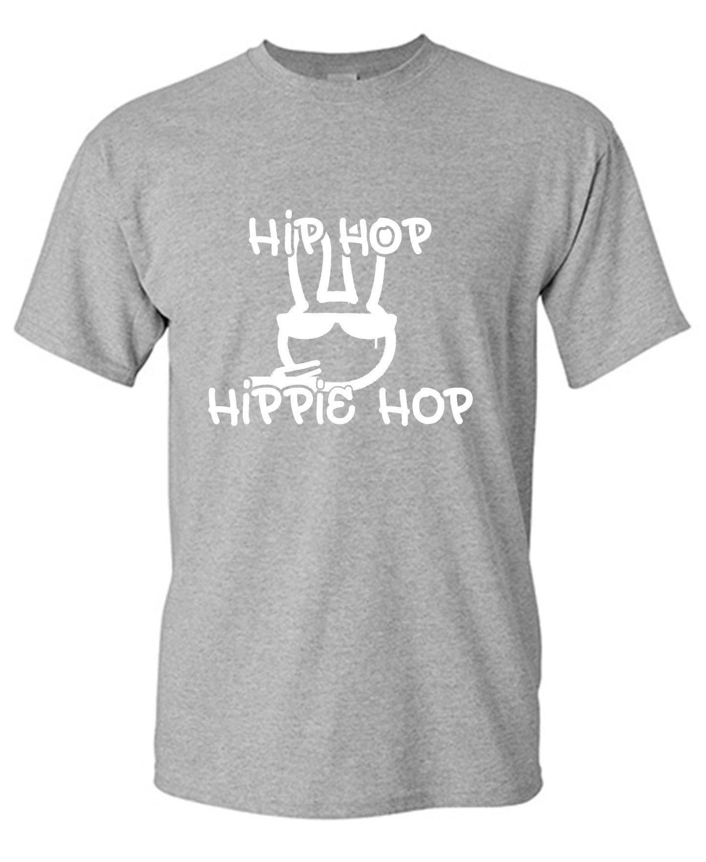 Funny T-Shirts design "Hip Hop Hippie Hop - Ring Spun Tee"