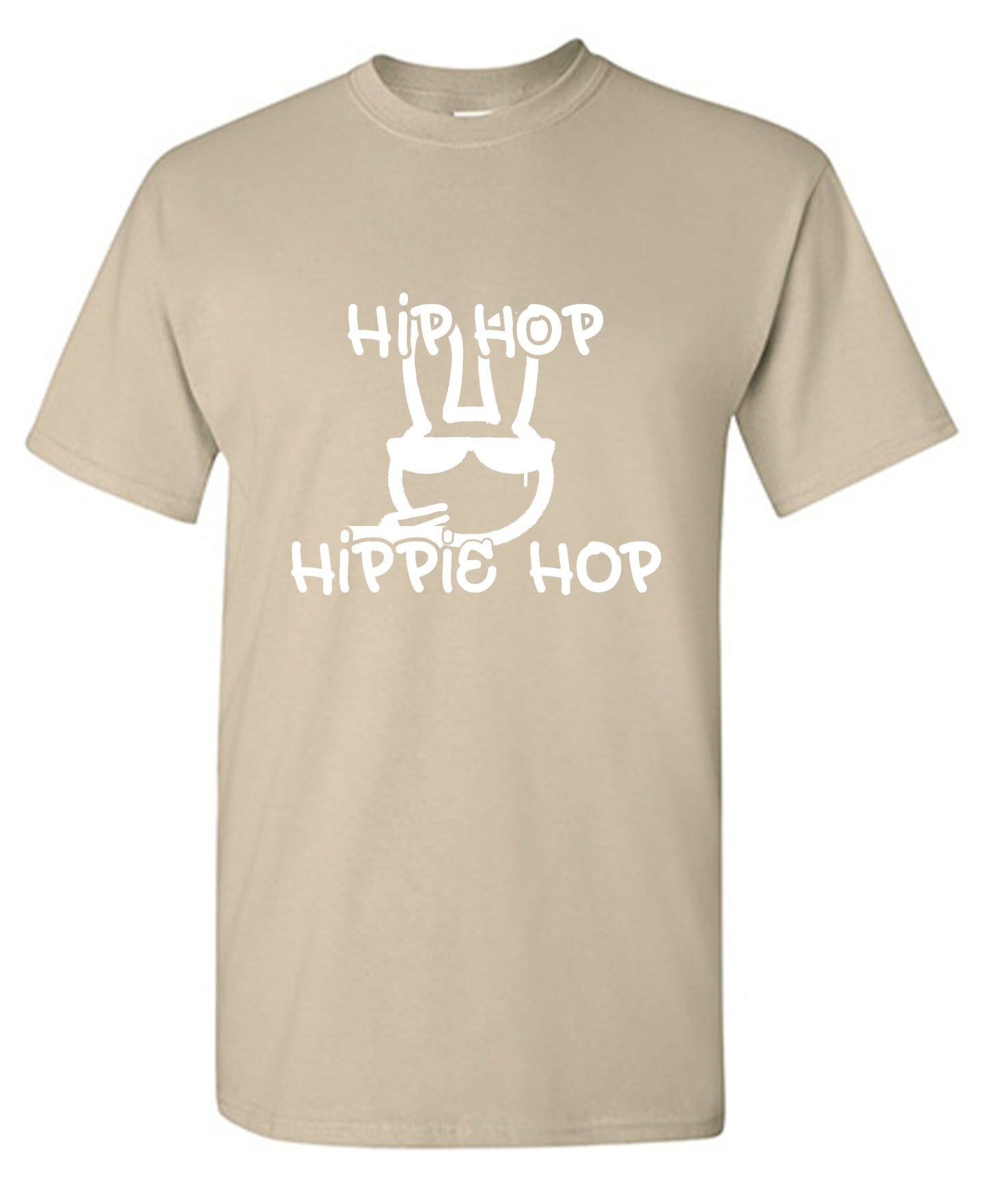 Funny T-Shirts design "Hip Hop Hippie Hop - Ring Spun Tee"