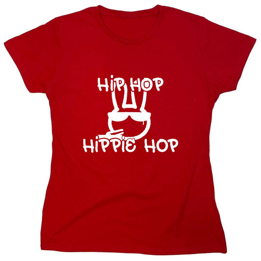 Funny T-Shirts design "Hip Hop Hippie Hop - Womens"