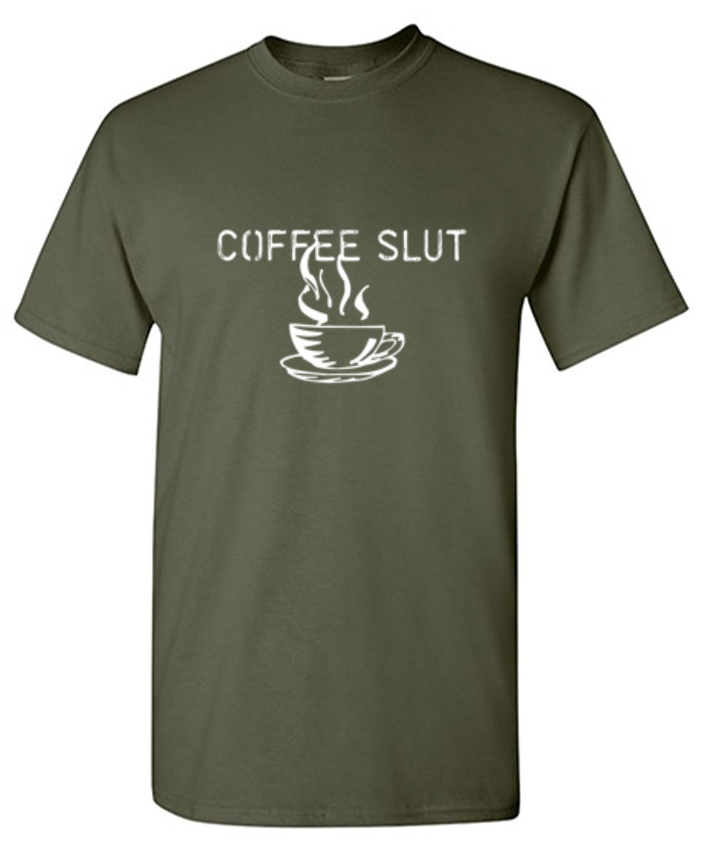 Funny T-Shirts design "Coffee Sl*t  T-Shirt - Ring Spun Tee"